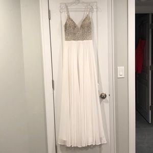 Jovani white prom dress